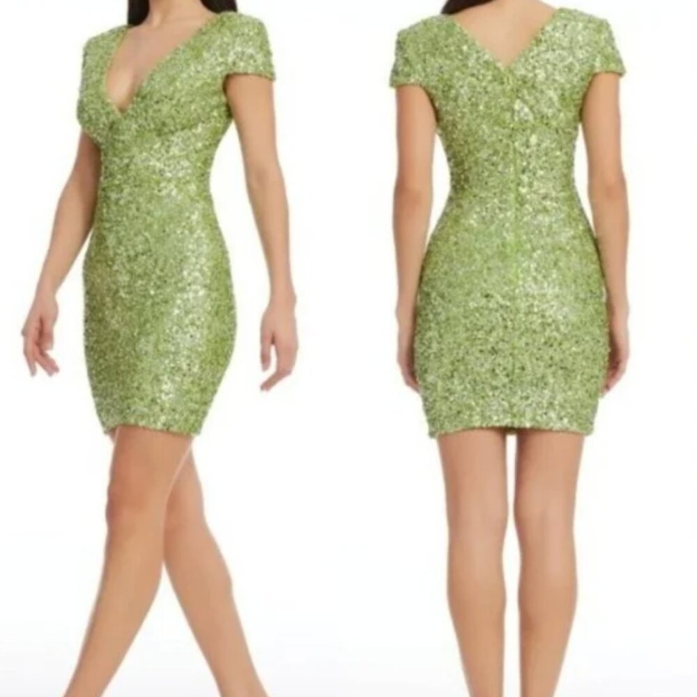 Dress the Population Dress-Green